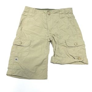 REI Khaki Nylon Outdoor Hiking Shorts Roll-Up Girls Sz XXS 4-5